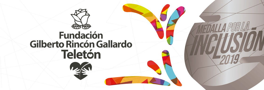 Texto en imagen: "Fundación Gilberto Rincón Gallardo Teletón - Medalla por la inclusión 2019"