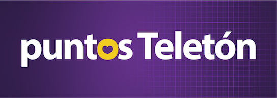 Texto sobre fondo morado: Puntos Teletón