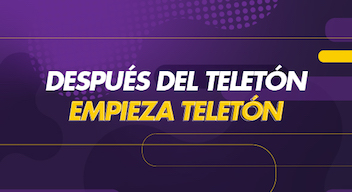 Texto sobre fodo morado: Después del Teletón empieza Teletón