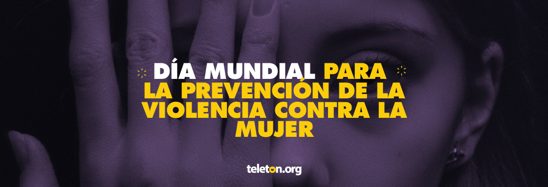 Imagen con foto del rostro de una mujer y el texto Día Mundialpara la prevención de la violencia contra la mujer