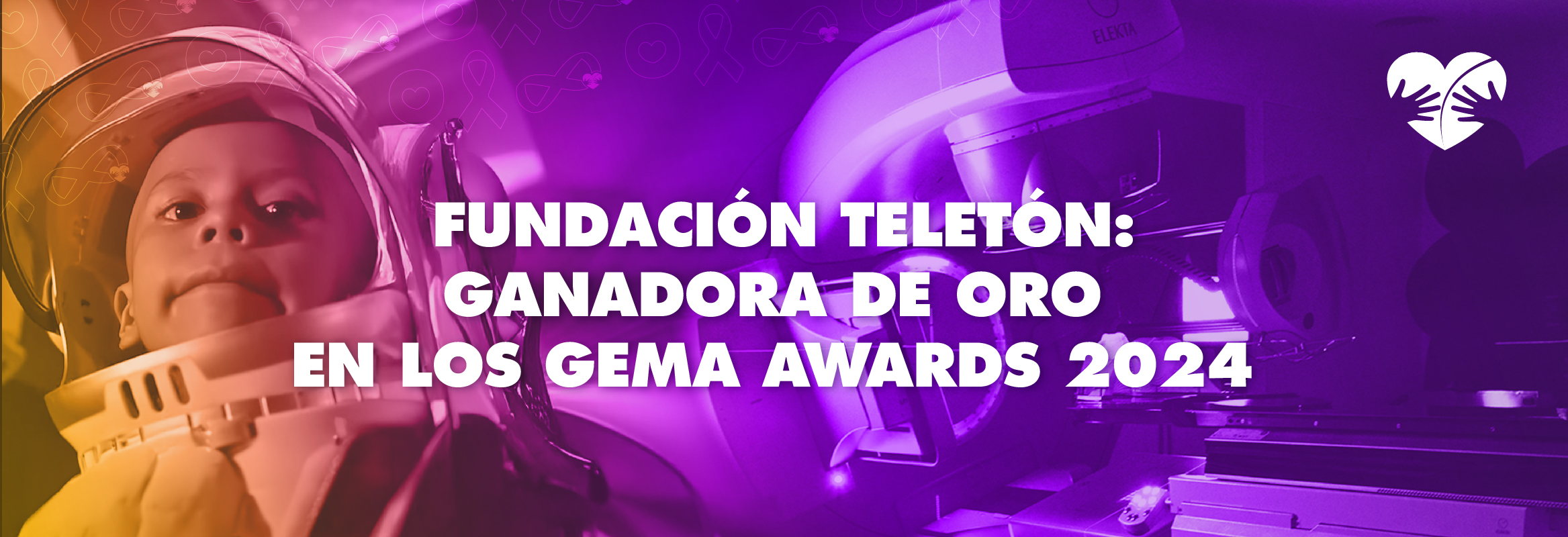 Niño astronauta con texto Fundación Teletón gana oro en Gema Awards 2024